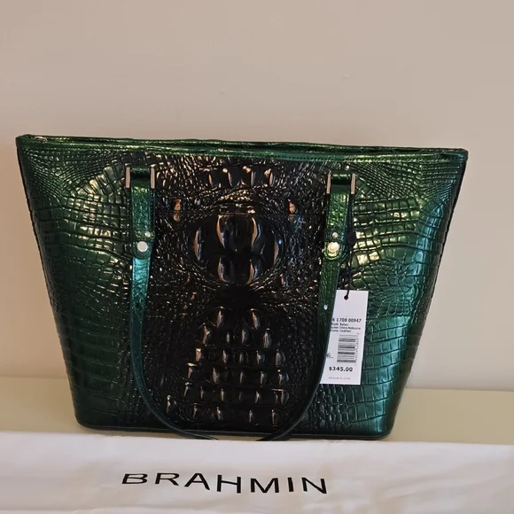 Brahmin Asher Tote and Cordelia Wallet Set in Evergreen Ombre Melbourne. NWT - Picture 5 of 16